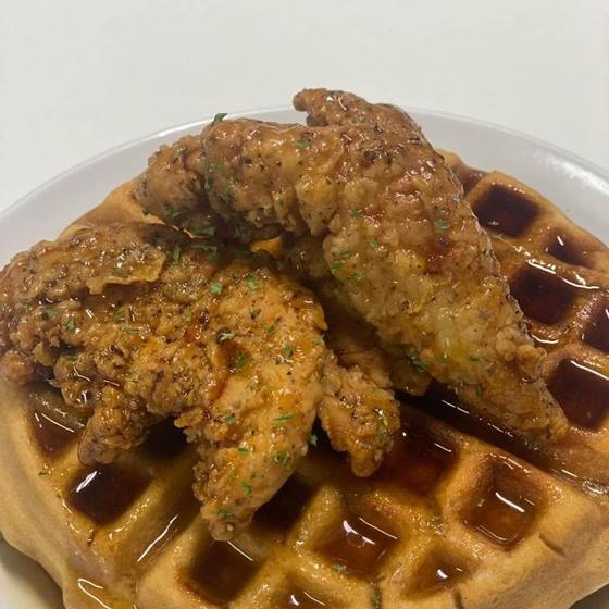 Chicken and waffles