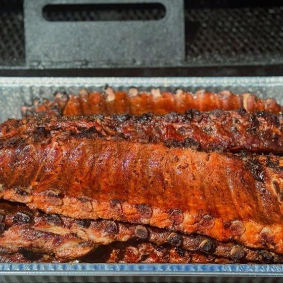 Ribs on the smoker
