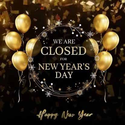 Closed for New Year's Day announcement